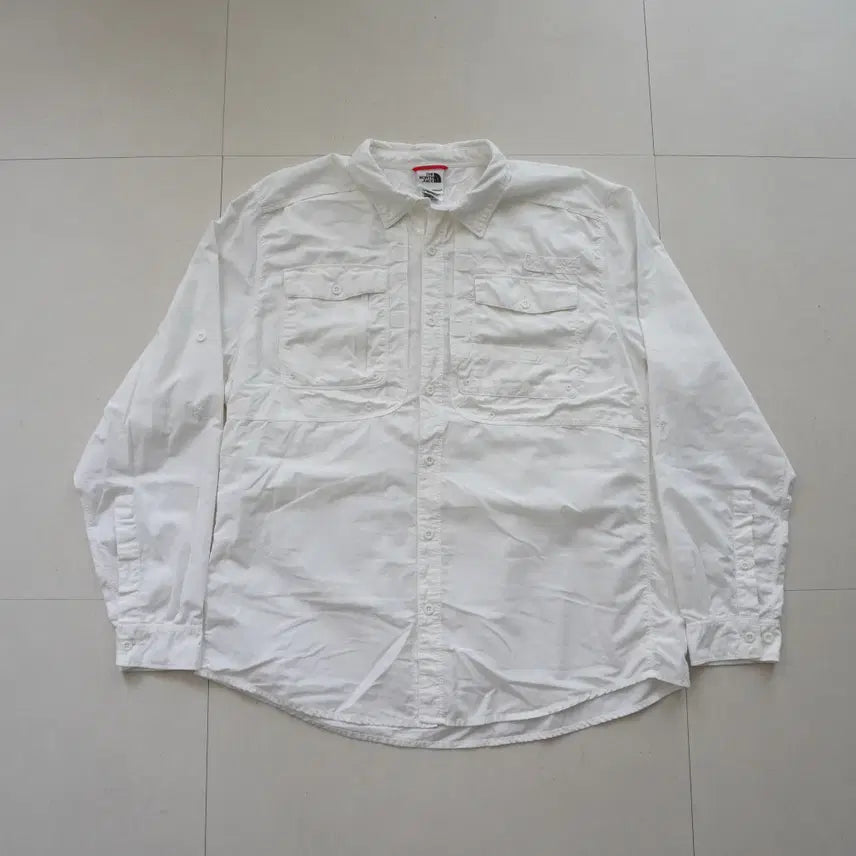 [BUNJANG] The North Face White Fishing Utility Tech Shirt XL / 노스페이스 화이트 피싱 유틸리티 테크 셔츠 XL