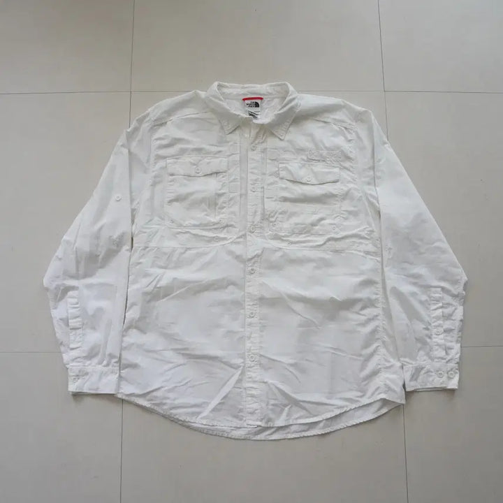 [BUNJANG] The North Face White Fishing Utility Tech Shirt XL / 노스페이스 화이트 피싱 유틸리티 테크 셔츠 XL