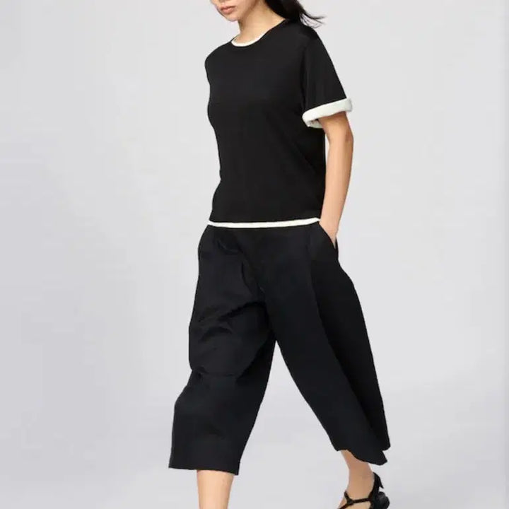 [BUNJANG] Uniqlo C Japan Cotton Culotte Short Pants Black / (새상품) 유니클로 C 재팬 코튼 큐롯 쇼트 팬츠 블랙