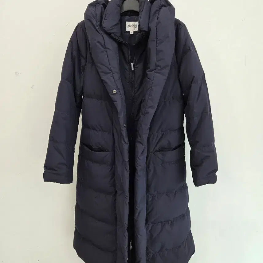 [BUNJANG] Giorgio Armani Collezioni Navy Long Puffer Coat / 정품 알마니 꼴레지오니 ALMANI 네이비 롱 패딩