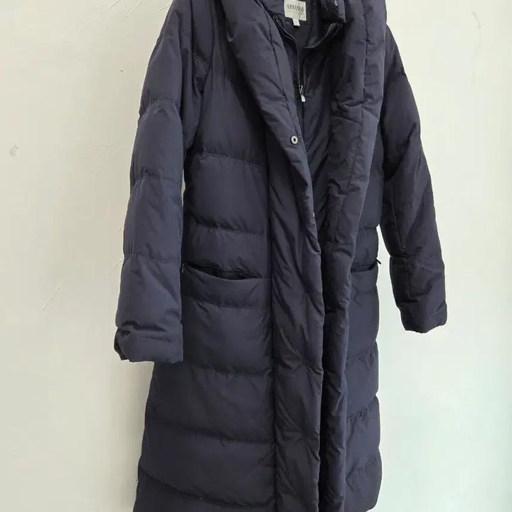 [BUNJANG] Giorgio Armani Collezioni Navy Long Puffer Coat / 정품 알마니 꼴레지오니 ALMANI 네이비 롱 패딩