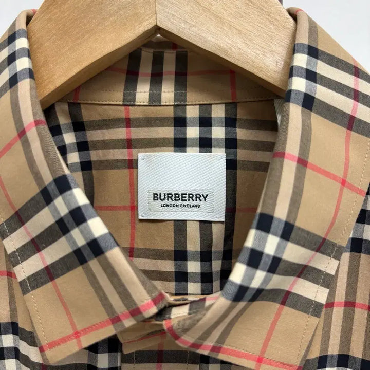 [BUNJANG] Burberry Check Short Sleeve Shirt - Brown / [L]버버리 체크 반팔 셔츠