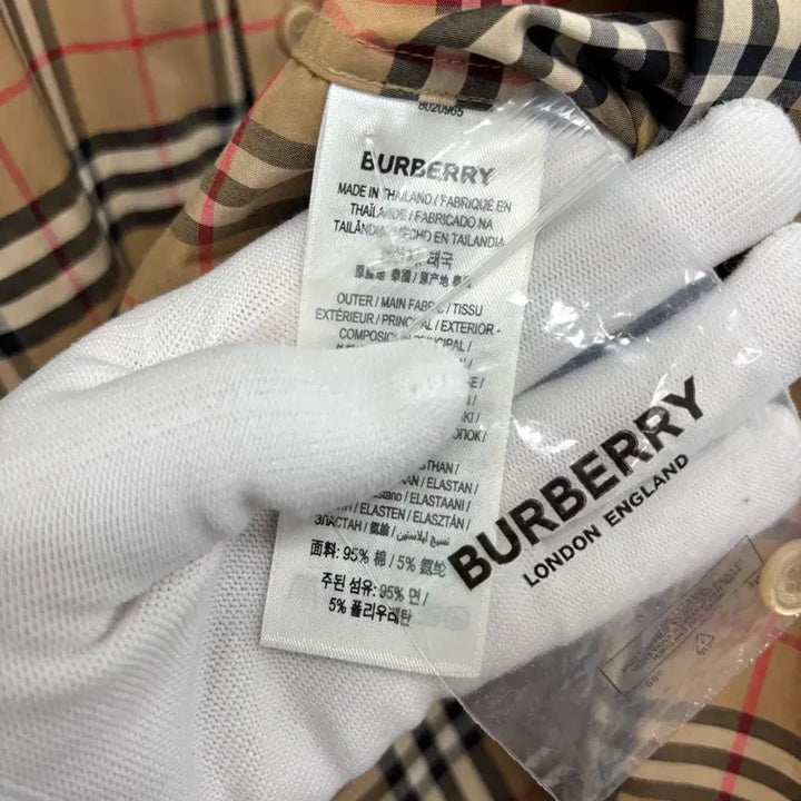 [BUNJANG] Burberry Check Short Sleeve Shirt - Brown / [L]버버리 체크 반팔 셔츠