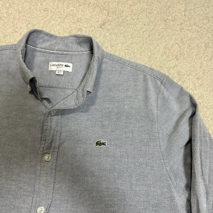 [BUNJANG] Lacoste Slim Fit Long Sleeve Shirt L / 라코스테 셔츠 슬림핏 긴팔 L 105