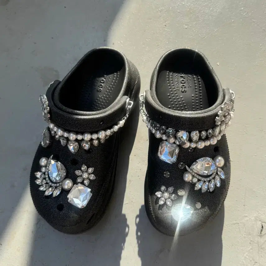 [BUNJANG] Crocs Bae Wedding Glitter Clog Platform Sandals Women&