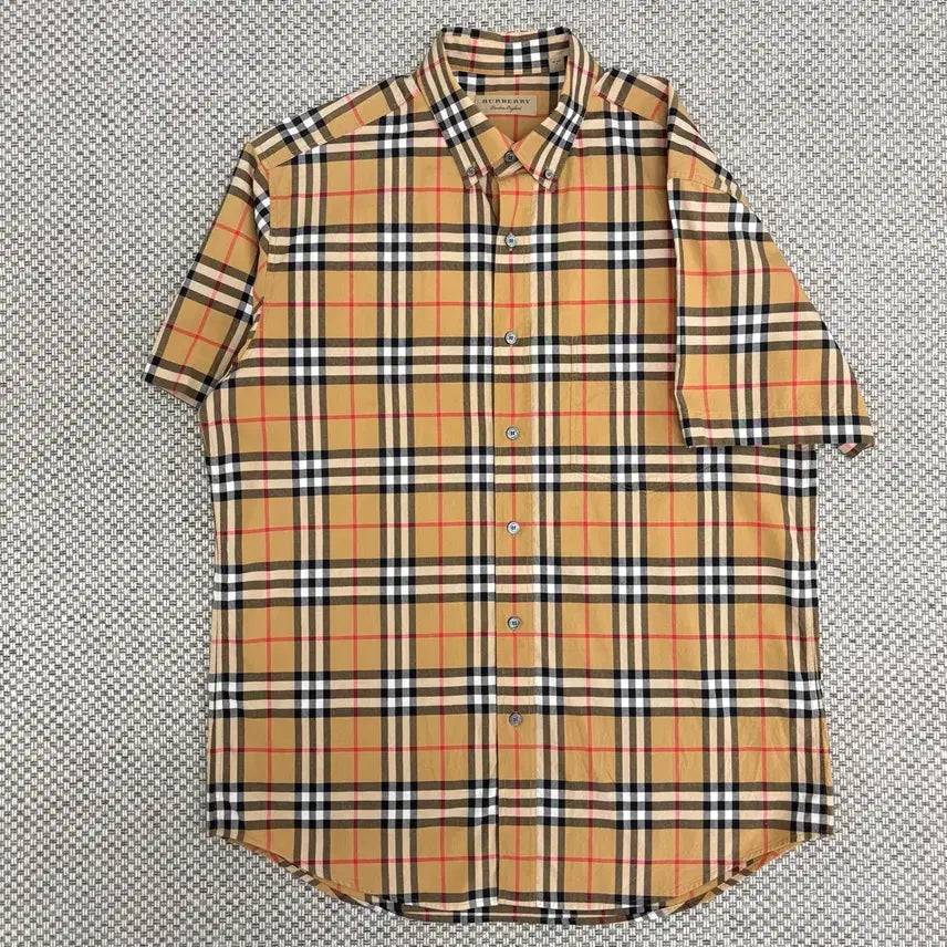 [BUNJANG] Burberry Check Short Sleeve Shirt - L / [L]버버리 체크 반팔 셔츠