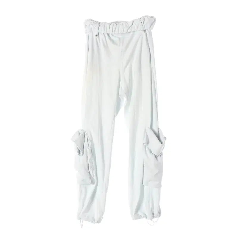 [BUNJANG] OPEN YY Roll Waist Sweat Cargo Pants Women&