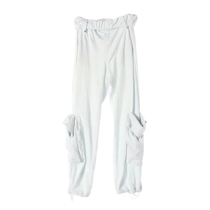 [BUNJANG] OPEN YY Roll Waist Sweat Cargo Pants Women&