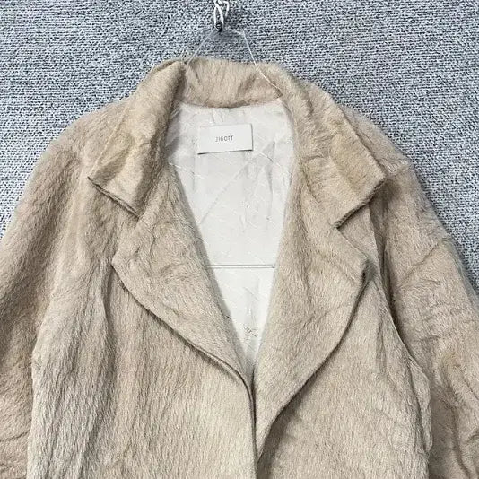 [BUNJANG] Jigott Alpaca Wool Blend Beige Coat / 지고트 수리 알파카 베이지 코트 85-88-155