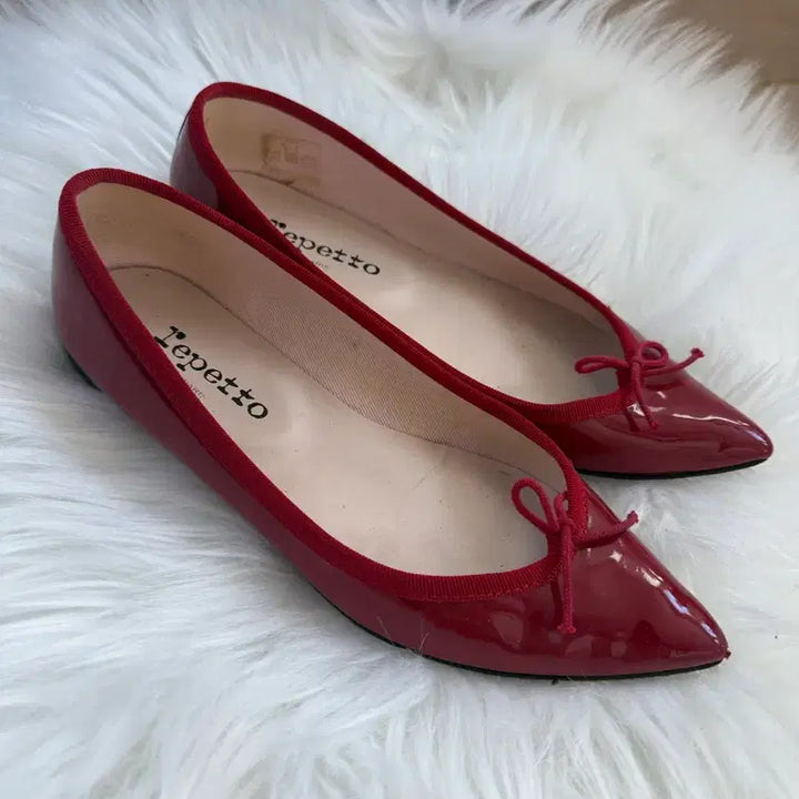 [BUNJANG] Repetto Cendrillon Red Enamel Ballerina Flats - Size 37 / 레페토 산드리옹 빨간색 에나멜 발레리나 플랫 슈즈 37