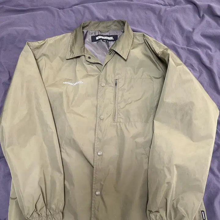 [BUNJANG] Neighborhood Windbreaker Coach Jacket L Khaki / [L] 네이버후드 윈드브레이커 코치 자켓