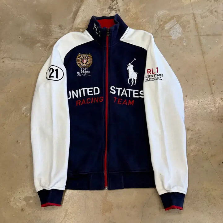 [BUNJANG] Polo Ralph Lauren Big Pony Racing Full Zip Jacket (Size L) / L 폴로랄프로렌 빅포니 레이싱 집업