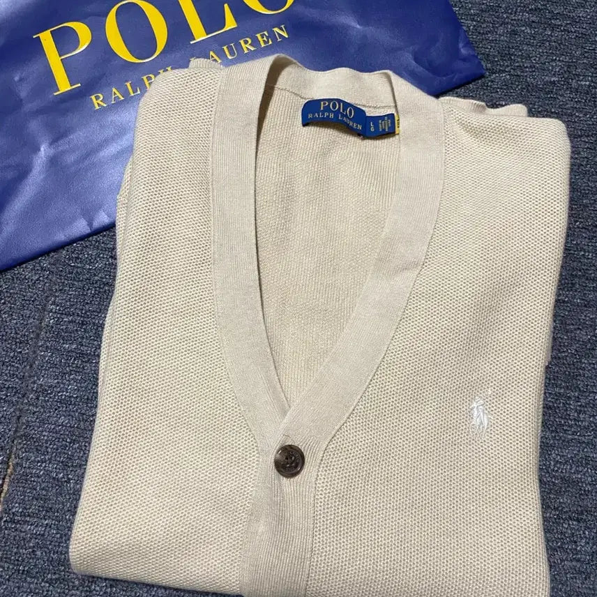 [BUNJANG] Ralph Lauren Polo Cardigan Mens L / 급처. 신형 QR택 폴로 가디건 랄프로렌