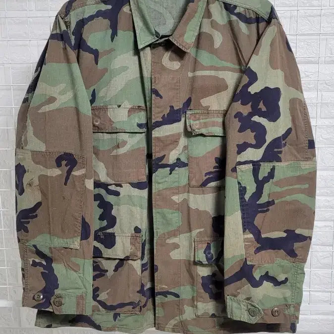 [BUNJANG] 1988 US Military Woodland BDU Jacket NYCO Blend / [황금XXL]1988년 오리지널 미군 우드랜드 BDU자켓 NYCO혼방
