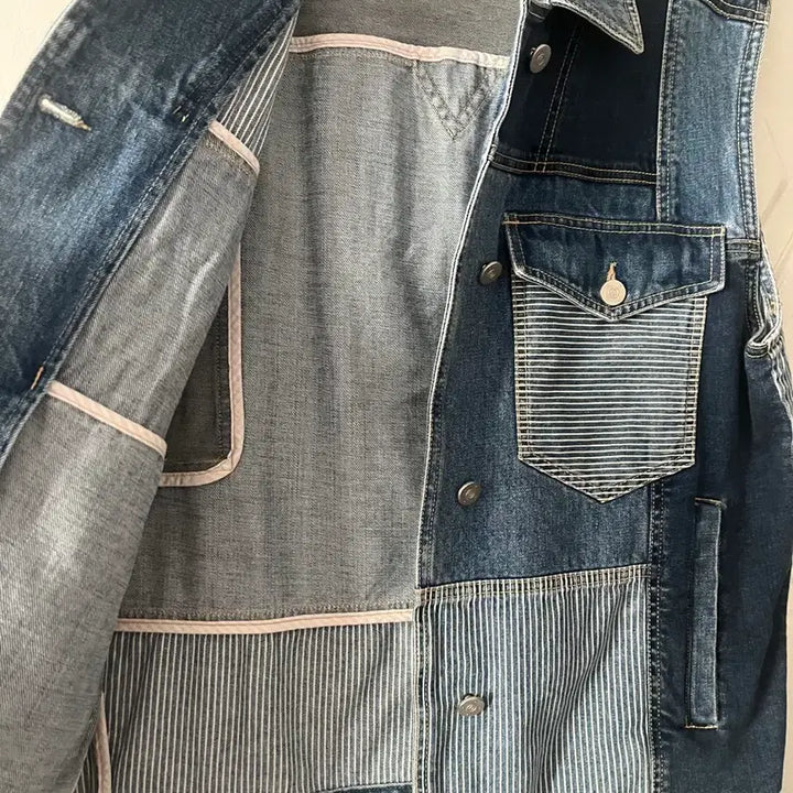 [BUNJANG] Lucky Chouette Denim Vest (Free Size, 55-66) / 55~66 럭키슈에뜨 데님베스트