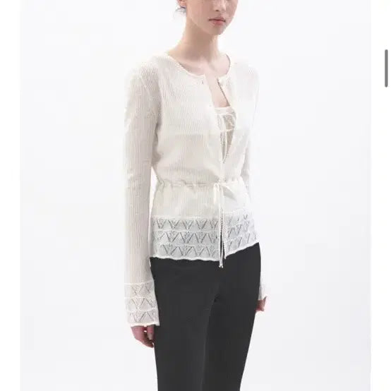 [BUNJANG] Abra Amour Lace Knit Cardigan / 아비에무아 레이스 니트가디건