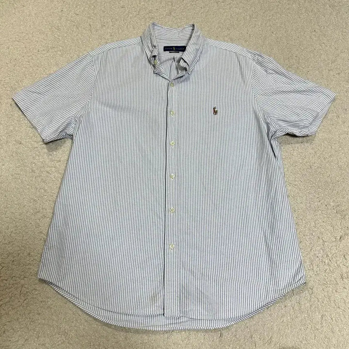 [BUNJANG] Polo Ralph Lauren Striped Short Sleeve Shirt L / 폴로 랄프로렌 스트라이프 반팔 셔츠 L