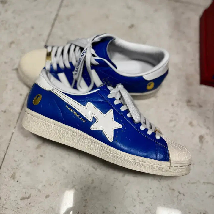 [BUNJANG] BAPE x Adidas Superstar Blue (280mm) / 베이프 아디다스 슈퍼스타 블루 280