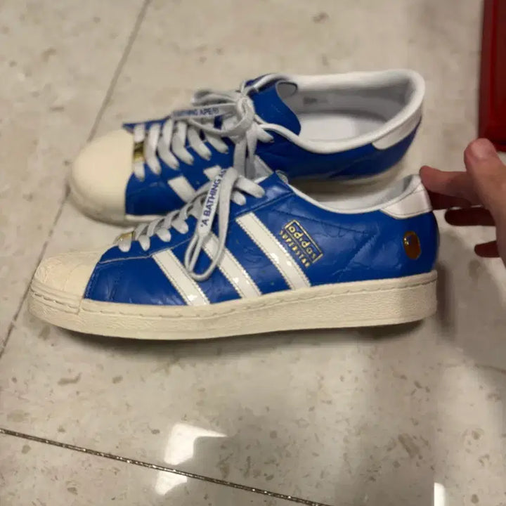 [BUNJANG] BAPE x Adidas Superstar Blue (280mm) / 베이프 아디다스 슈퍼스타 블루 280