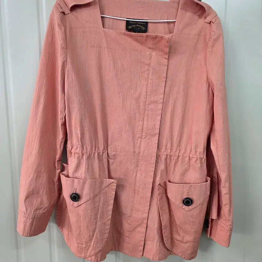 [BUNJANG] Vivienne Westwood Apricot Square Neck Jumper Size 38 / 비비안웨스트우드 살구색  점퍼 38