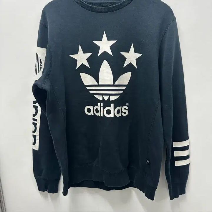 [BUNJANG] Adidas Trefoil Black Star Sweatshirt 105 / [만원 아라비아빈티지]아디다스 검정 별 트레포일 맨투맨 105