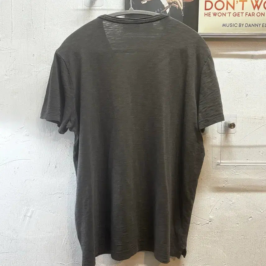 [BUNJANG] Vince V-Neck Short Sleeve T-Shirt Charcoal / Vince 빈스 브이넥 반팔 티셔츠 차콜