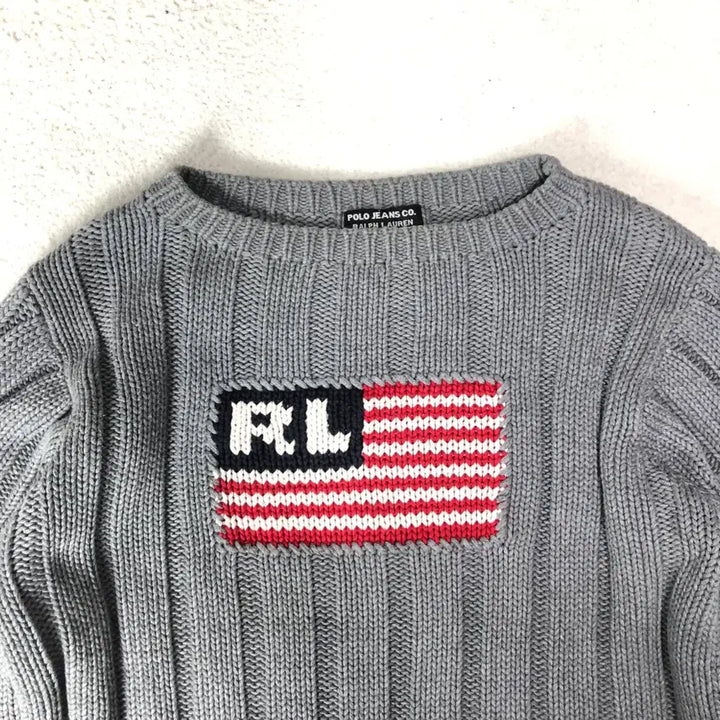 [BUNJANG] Polo Ralph Lauren Flag Knit Sweater / 폴로 성조기 니트