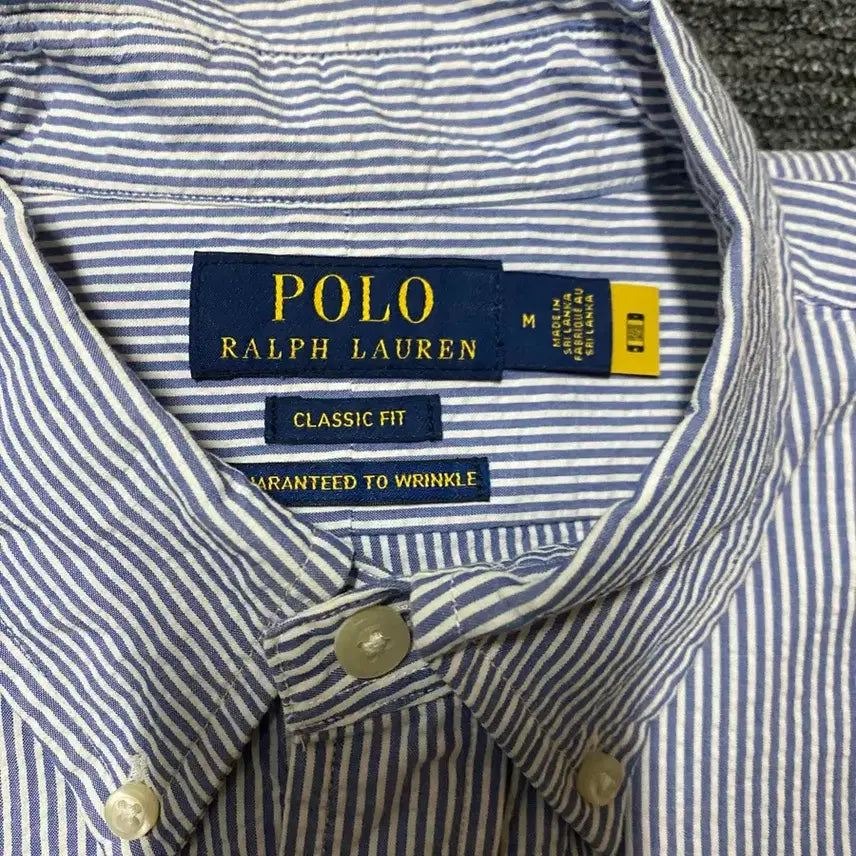 [BUNJANG] Polo Ralph Lauren Seersucker Blue Stripe Shirt (Men&