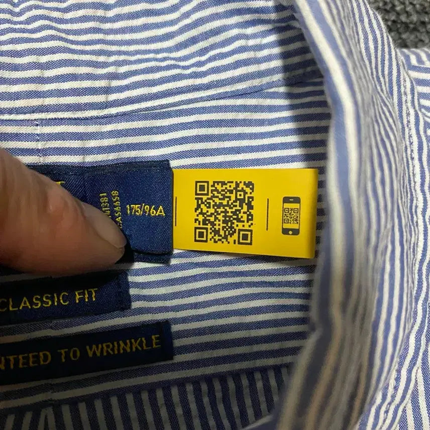 [BUNJANG] Polo Ralph Lauren Seersucker Blue Stripe Shirt (Men&