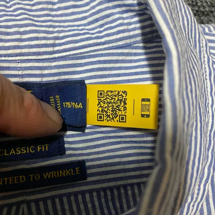 [BUNJANG] Polo Ralph Lauren Seersucker Blue Stripe Shirt (Men&