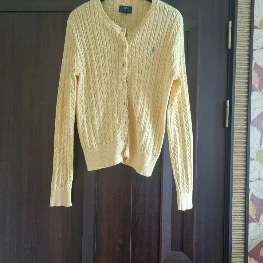 [BUNJANG] Polo Girls Cable Knit Cardigan L / 폴로 걸즈  가디건