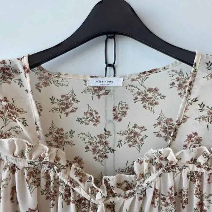 [BUNJANG] Chiffon Frill Crop Blouse / F/시폰 프릴 크롭블라우스