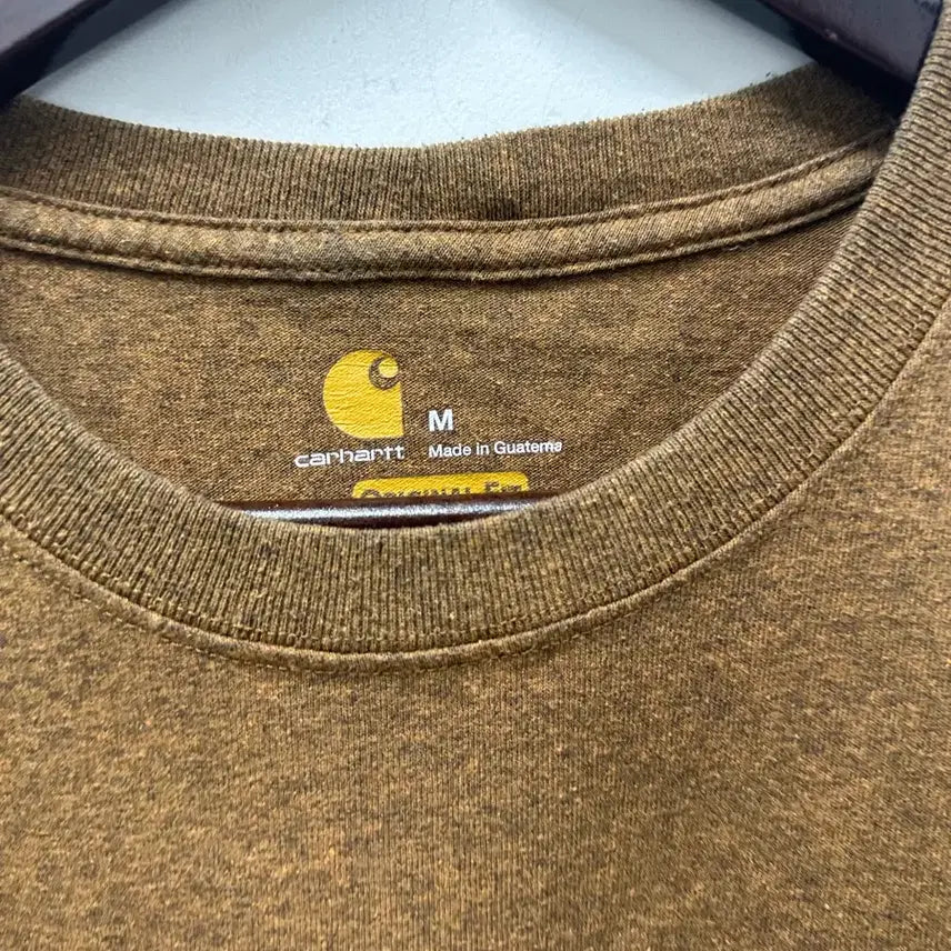 [BUNJANG] Carhartt Brown Short Sleeve Pocket T-Shirt / [만원 아라비아빈티지]칼하트 포켓 반팔티 브라운 95