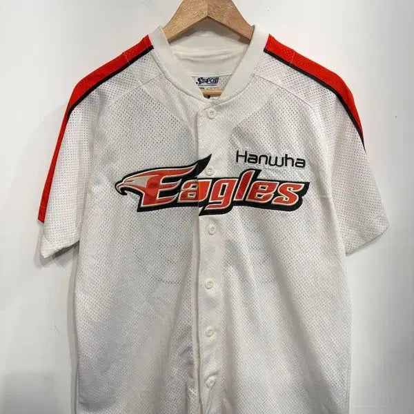 [BUNJANG] Hanwha Eagles Ryu Hyun-jin 90s Vintage Jersey / 90 구형 한화 이글스 류현진 져지 유니폼 반팔 화이트