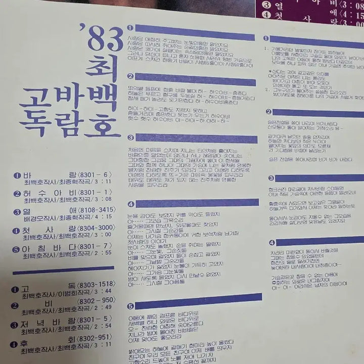 [BUNJANG] Choi Baek Ho 1983 &