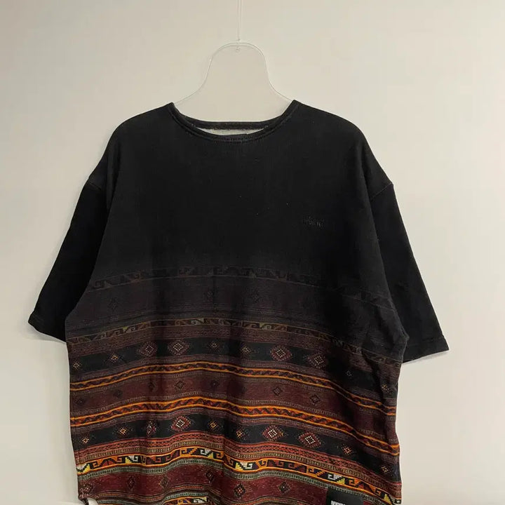 [BUNJANG] Neighborhood Aztec Pattern Short Sleeve Sweatshirt / 네이버후드 아즈텍 패턴 반팔스웻