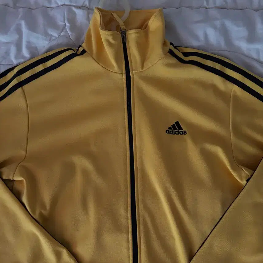 [BUNJANG] Adidas Yellow Track Top Jersey Full Zip Vintage / 아디다스 노랑 져지 노란 져지 트랙탑 95 빈티지 옐로우 져지 집업