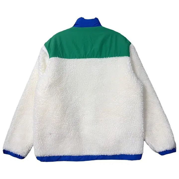 [BUNJANG] FP142 Multi Color Pocket Quilting Fleece Jacket L / FP142 멀티 컬러 포켓 퀄팅 후리스 자켓 L