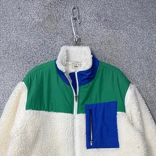 [BUNJANG] FP142 Multi Color Pocket Quilting Fleece Jacket L / FP142 멀티 컬러 포켓 퀄팅 후리스 자켓 L
