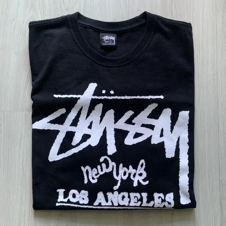 [BUNJANG] Stussy Tour Short Sleeve T-Shirt Black / 스투시 투어 반팔티셔츠 블랙