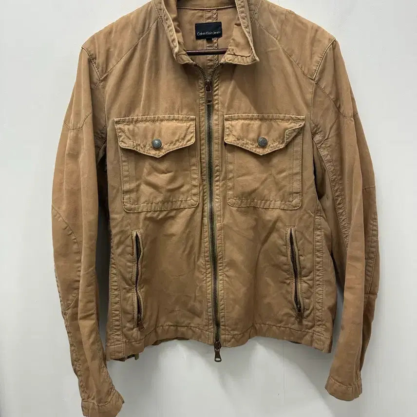 [BUNJANG] Calvin Klein Khaki Cotton Jacket 100 / [만원 아라비아빈티지]캘빈클라인 카키색 면 자켓 100