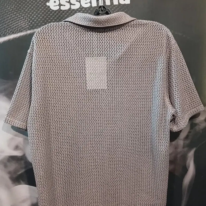 [BUNJANG] Trillion Oversized Crochet Short Sleeve Knit Polo Shirt / 트릴리온 오버핏 크로셰 반팔 카라 니트