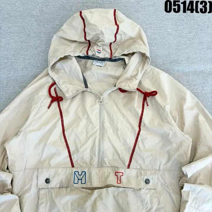 [BUNJANG] Millet Anorak Windbreaker Ivory Size 100 / 밀레 아노락 바람막이 아이보리 100 0514