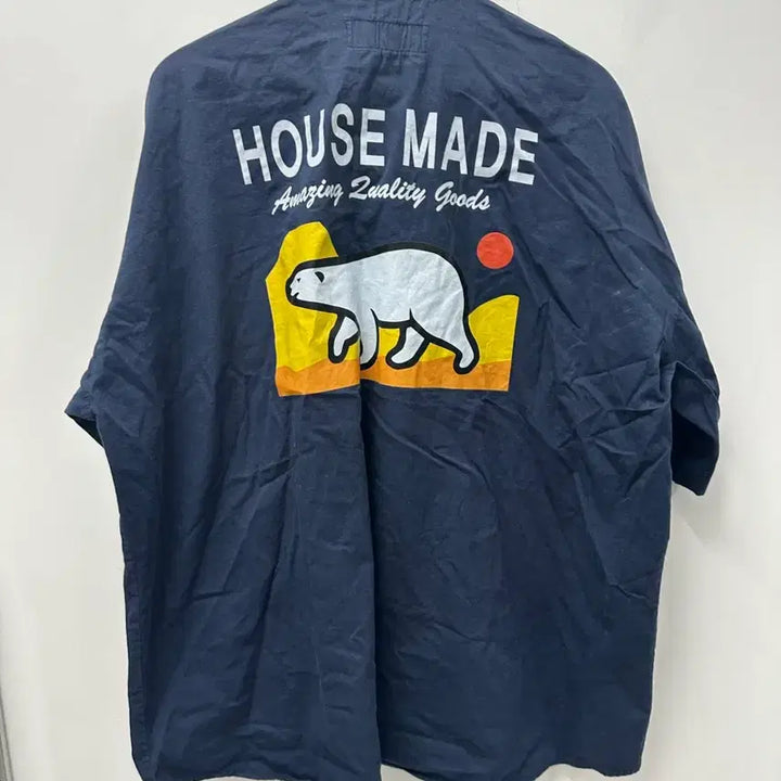 [BUNJANG] Rugged House Navy Short Sleeve Shirt Size 2 / [만원 아라비아빈티지]Rugged House 네이비 반팔 셔츠 2