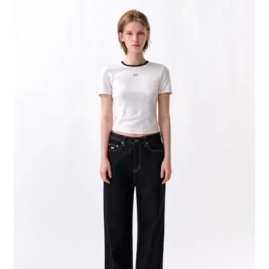 [BUNJANG] Avie Mua Cotton Wool Short Sleeve Knit Top / 아비에무아 코튼 울 숏 슬리브니트탑