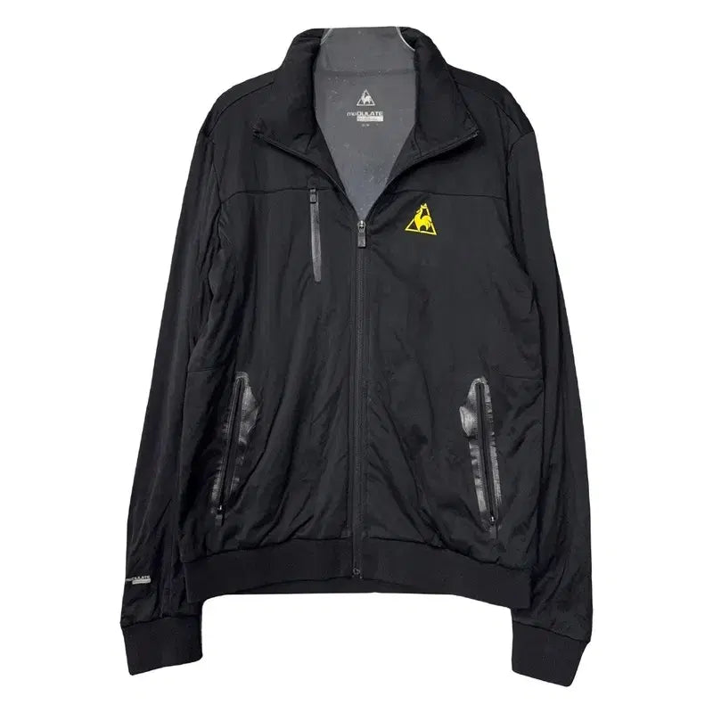 [BUNJANG] Le Coq Sportif Black Logo Performance Zip-Up Jacket M / 르꼬끄 스포츠 블랙 로고 기능성 집업 M