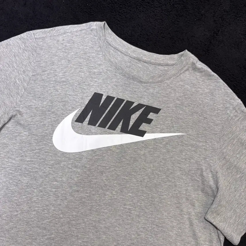[BUNJANG] Nike Grey Big Logo Short Sleeve T-Shirt (M) / M 나이키 그레이 빅로고 반팔티