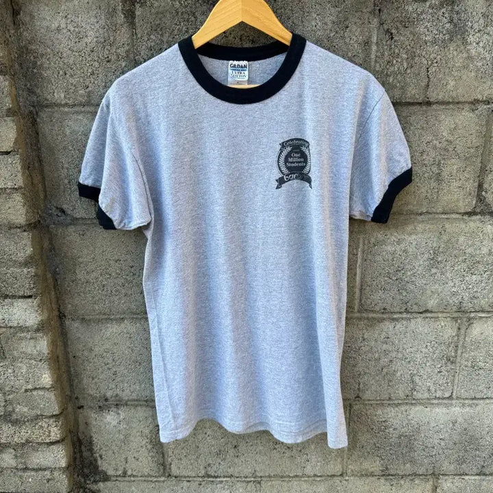 [BUNJANG] Gildan Vintage Printing Ringer T-Shirt (M) / 길단 빈티지 프린팅 링거티 반팔 티셔츠 m