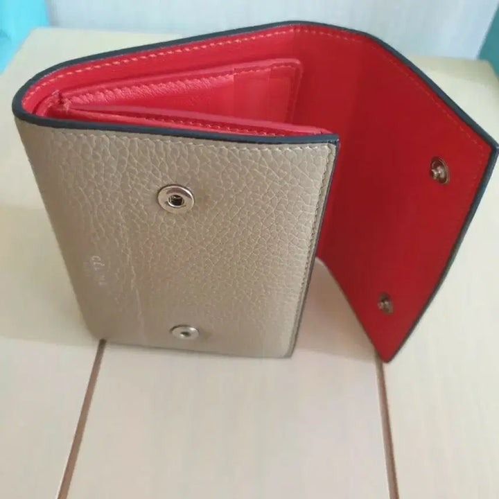 [BUNJANG] Celine Triomphe Small Multifunction Wallet Beige / 정품 셀린느 폴드 멀티펑션 지갑 스몰