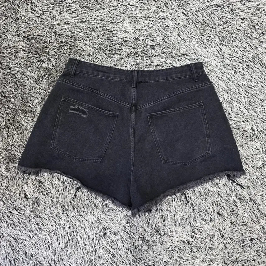 [BUNJANG] Shop Cider Black Denim Shorts (36 inch) - New Item B1046 / 샵사이다 블랙 데님 쇼츠/여성(36인치)/B1046/새상품